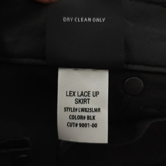 Hudson Lex Lace Up Leather Mini Skirt - Picture 5 of 7